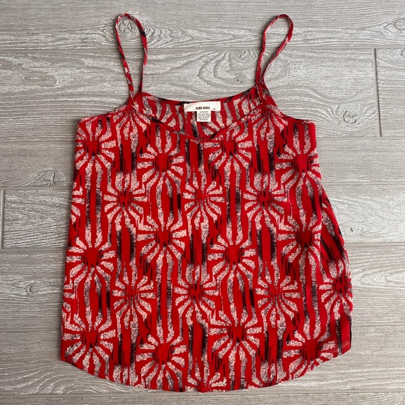 Sans Souci Red Blouse Tank Top - Medium - Picture 1 of 7